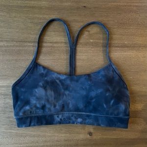 Lululemon Flow Y Bra, Diamond Dye Pitch Grey (size 6)